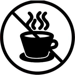 No apto al contacto con bebidas calientes